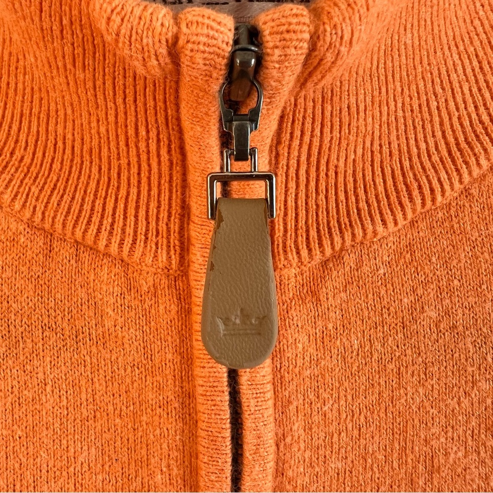 Peter Millar Albany Sweater Men M Sunset Orange 1/4 Zip Cotton Cashmere Preppy - Picture 4 of 9